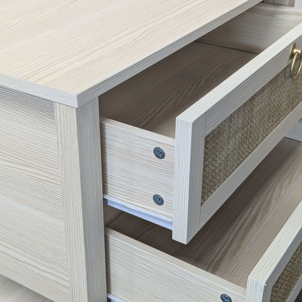Breakwater Bay Two Drawer Nightstand with Bottom Shelf