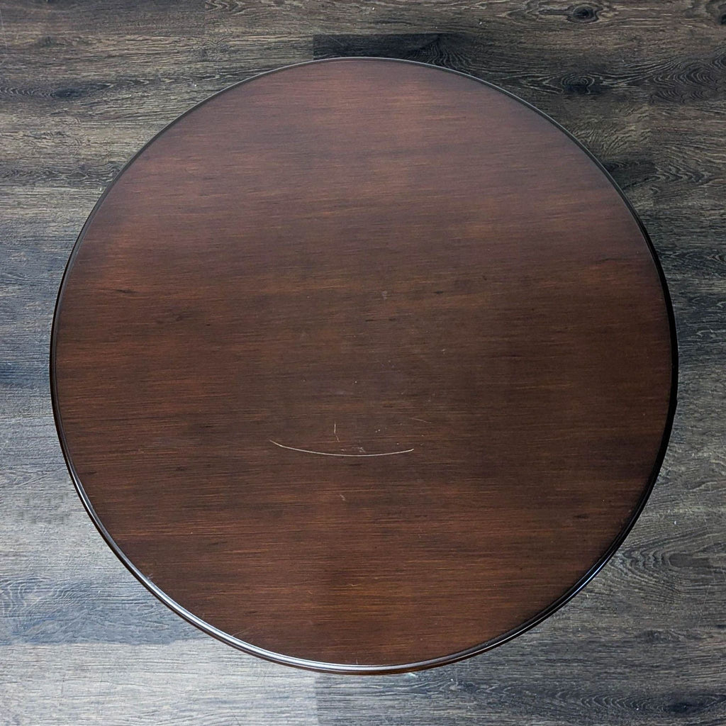 One Drawer Drum Table with Shelf
