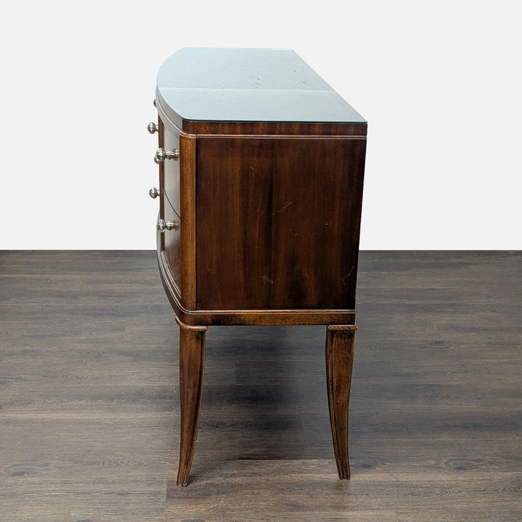 Thomasville Bow Front Burl Veneer Sideboard Buffet