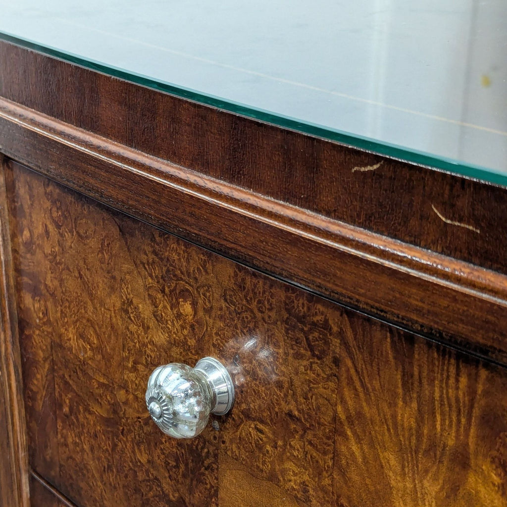 Thomasville Bow Front Burl Veneer Sideboard Buffet