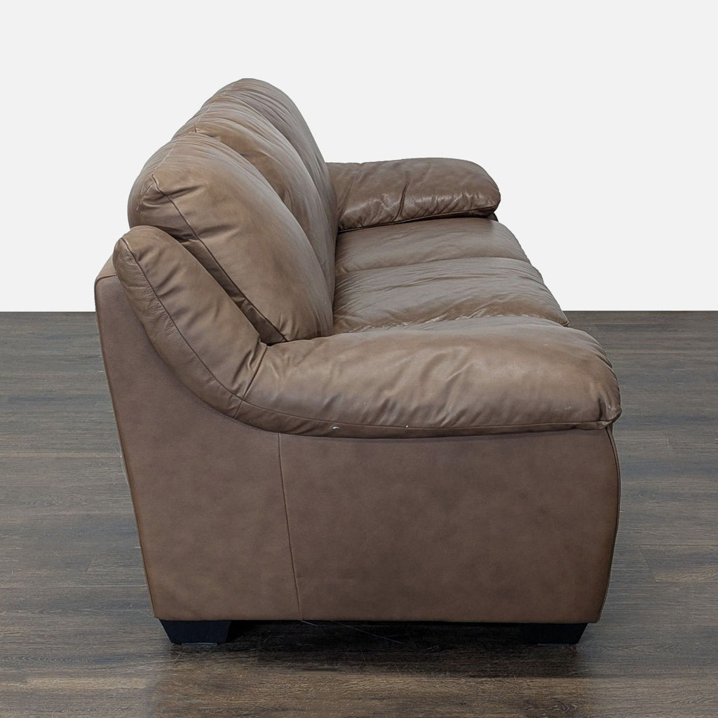 Italsofa 3-Seat Brown Leather Sofa – Comfortable and Stylish - Accepted Offer (10.51% discount)