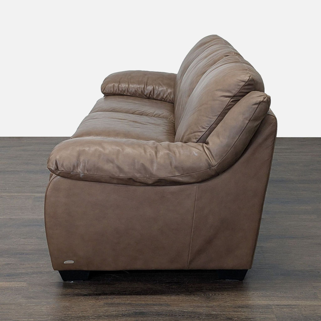 Italsofa 3-Seat Brown Leather Sofa – Comfortable and Stylish - Accepted Offer (10.51% discount)