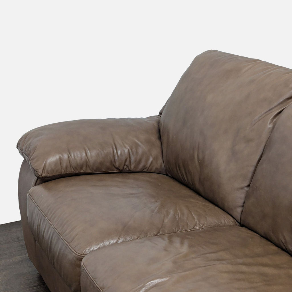 Italsofa 3-Seat Brown Leather Sofa – Comfortable and Stylish - Accepted Offer (10.51% discount)
