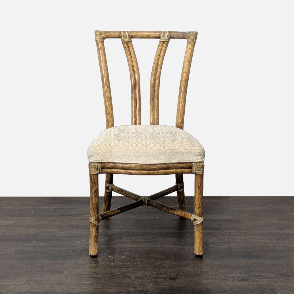 Set of Ten McGuire Bamboo Dining Chairs