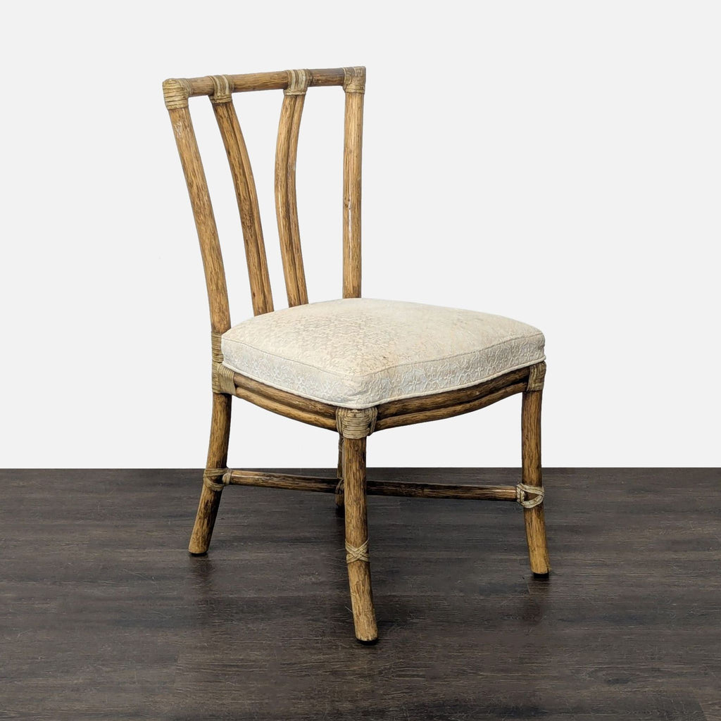 Set of Ten McGuire Bamboo Dining Chairs