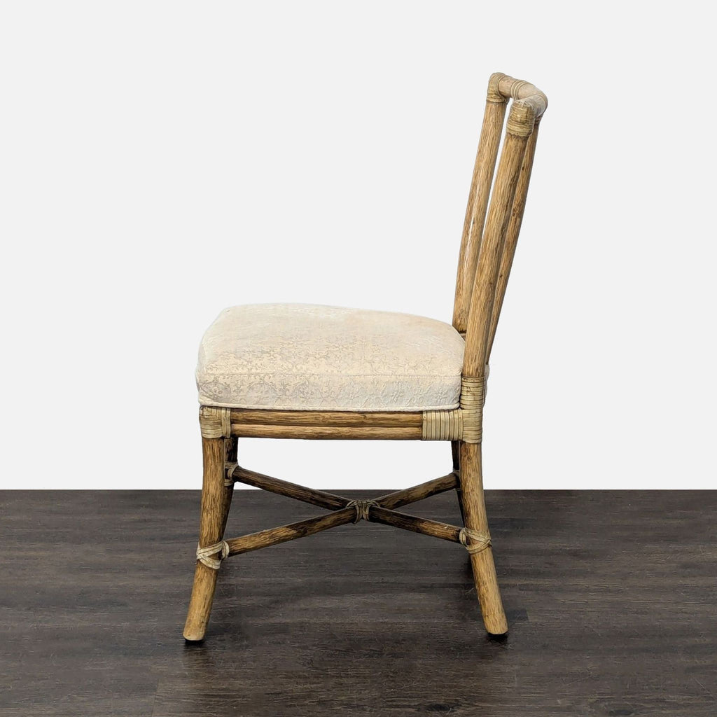 Set of Ten McGuire Bamboo Dining Chairs