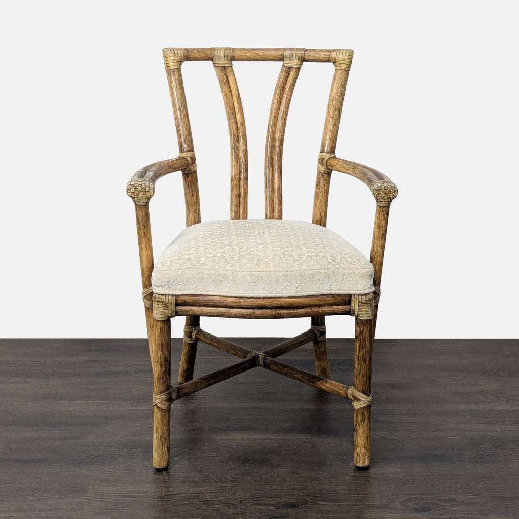 Set of Ten McGuire Bamboo Dining Chairs