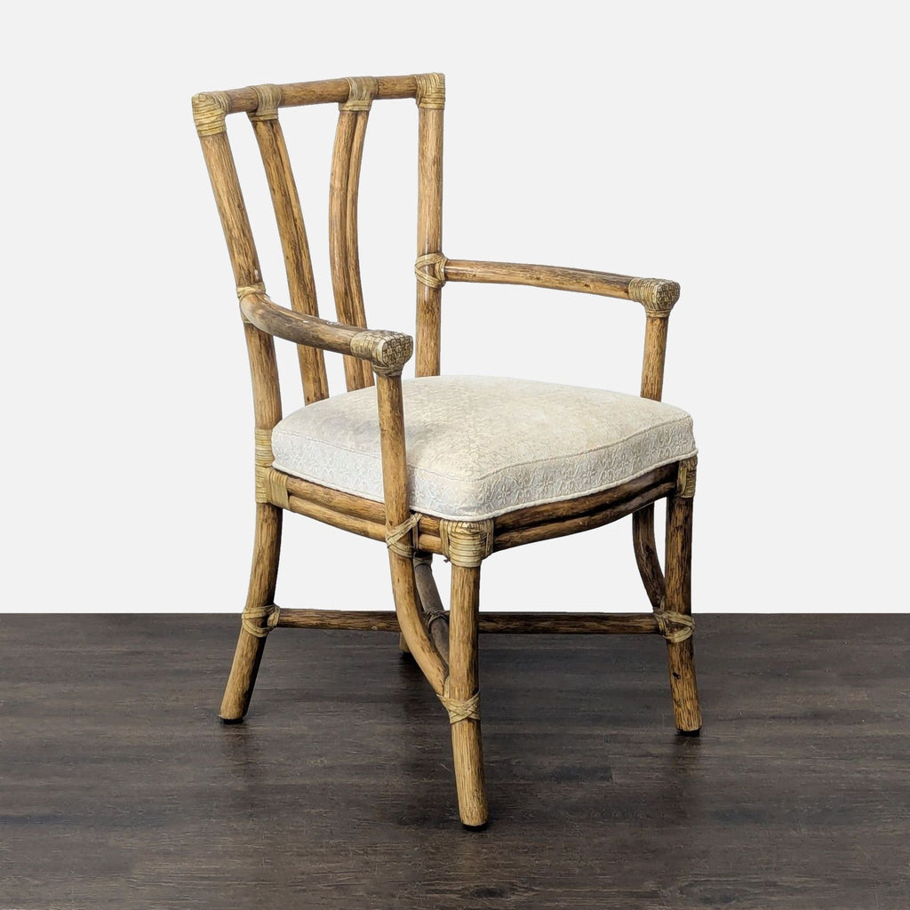 Set of Ten McGuire Bamboo Dining Chairs
