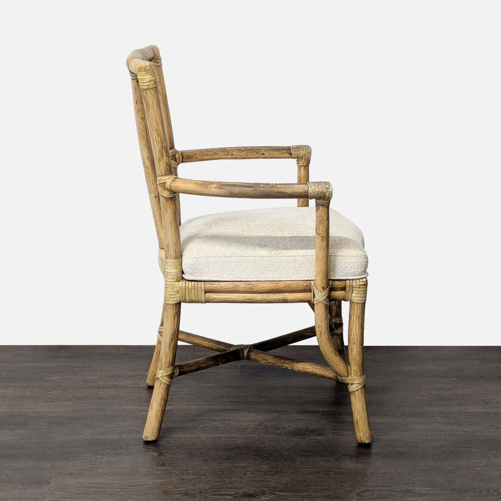 Set of Ten McGuire Bamboo Dining Chairs