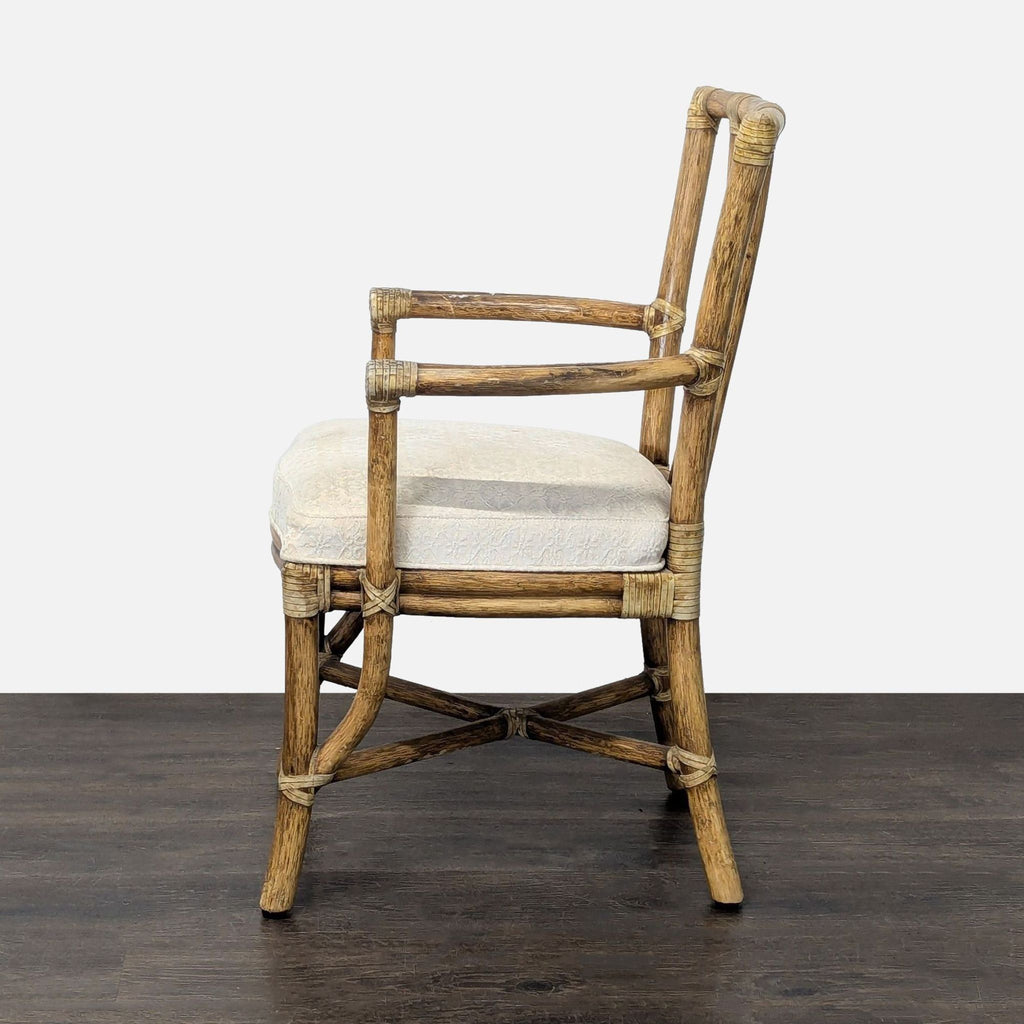 Set of Ten McGuire Bamboo Dining Chairs