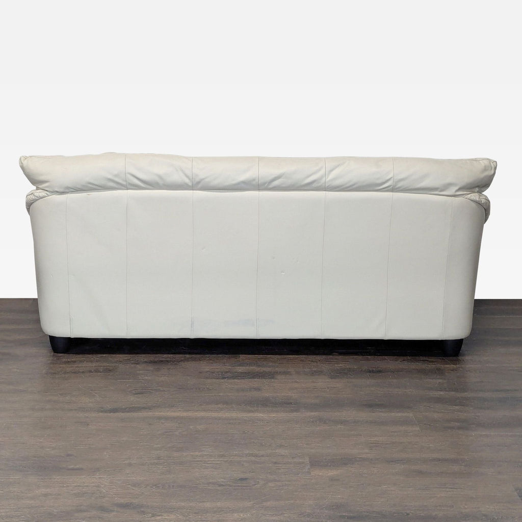 Italian Made 3-Seat Cream Leather Sofa