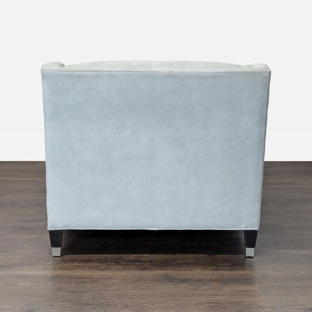 Light Blue Velvet Chaise Lounge Chair with Modern Design