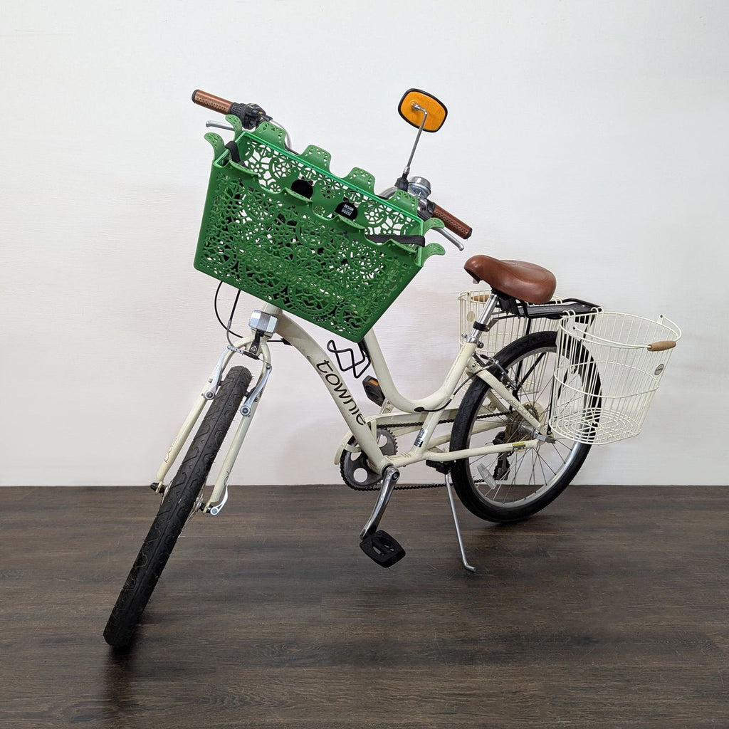 Electra Townie Step-Through Bicycle with Dual Baskets and Mirror