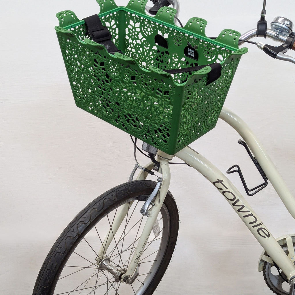 Electra Townie Step-Through Bicycle with Dual Baskets and Mirror