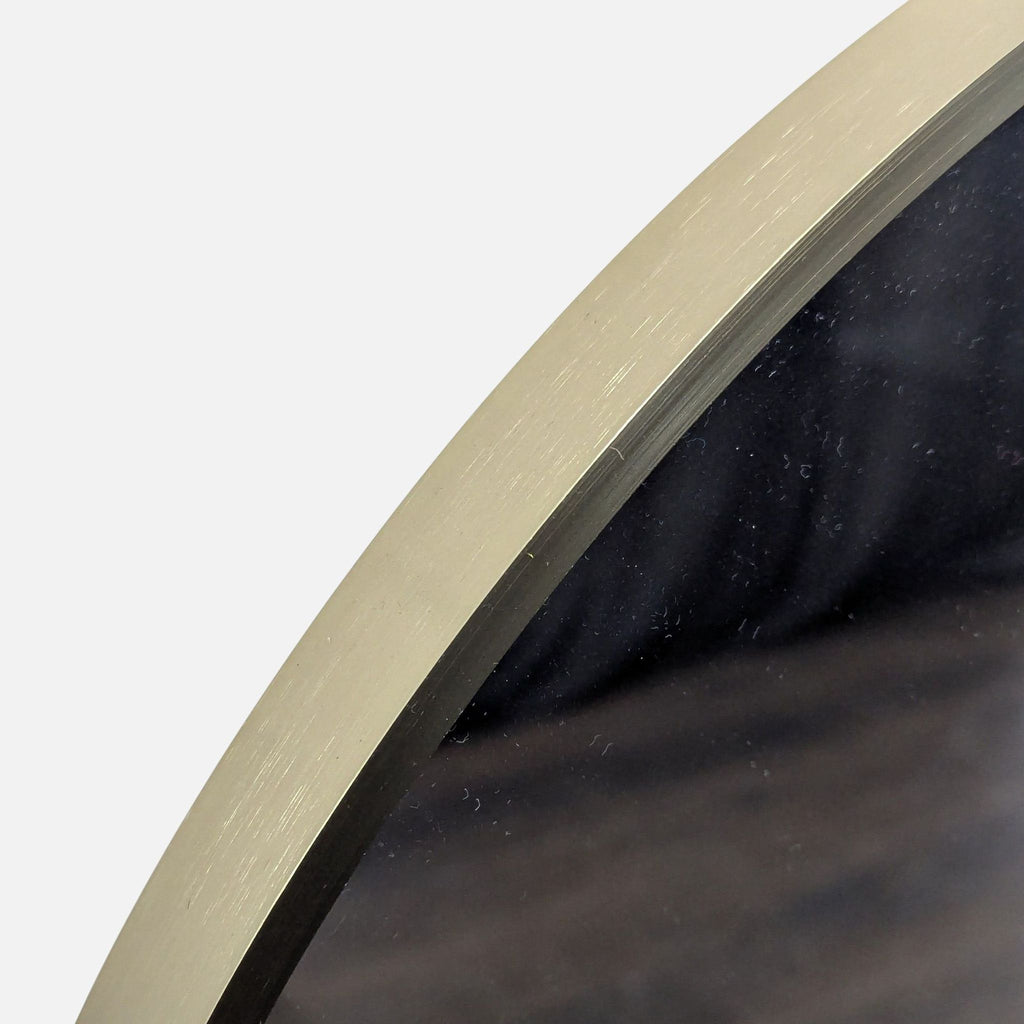 Champagne Silver Metal Round Wall Mirror