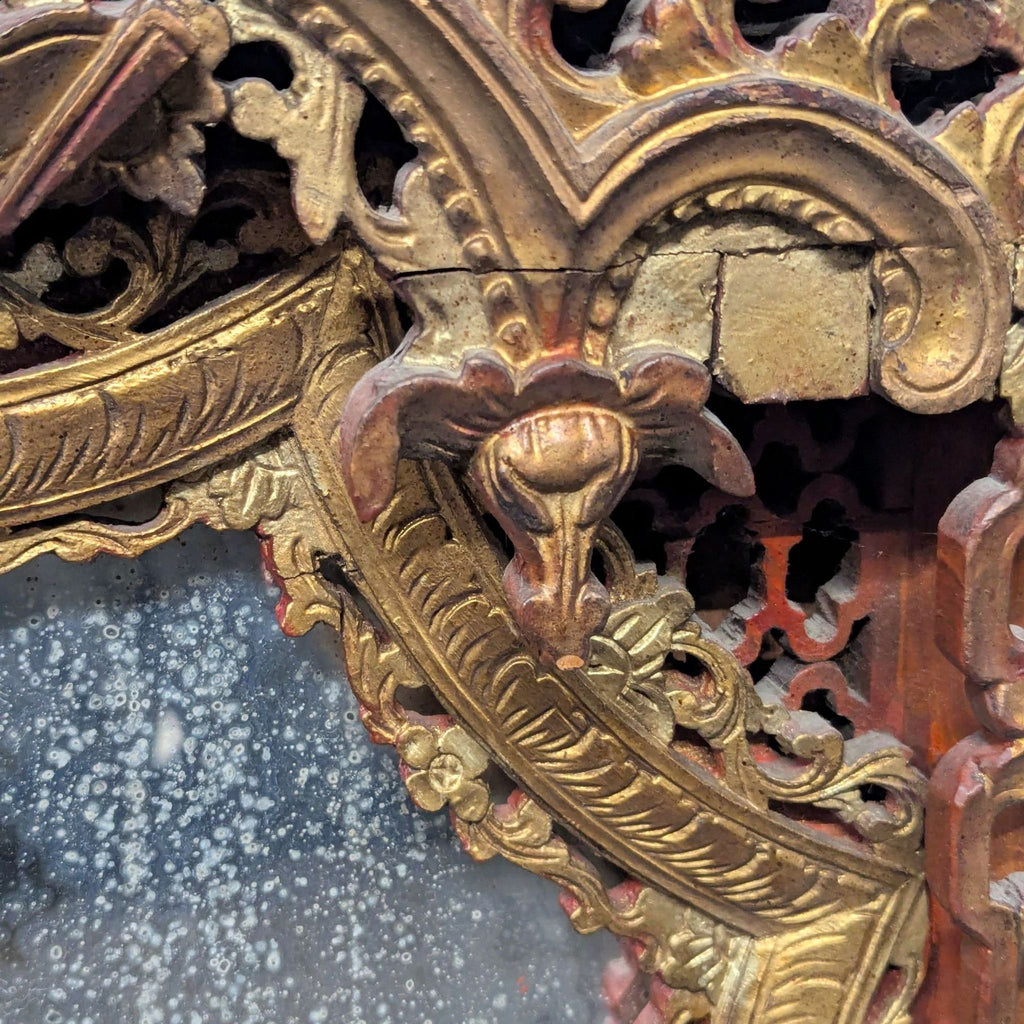 Antique Chinese Panel with Mirror