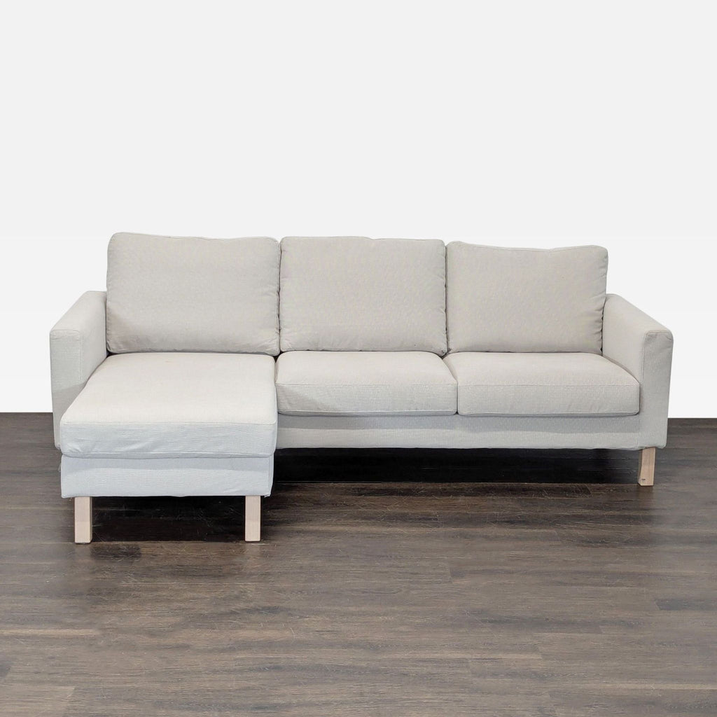 IKEA Modern SALTSJÖBADEN 3-Seater Sectional Sofa with Chaise Lounge - Accepted Offer (35.69% discount)
