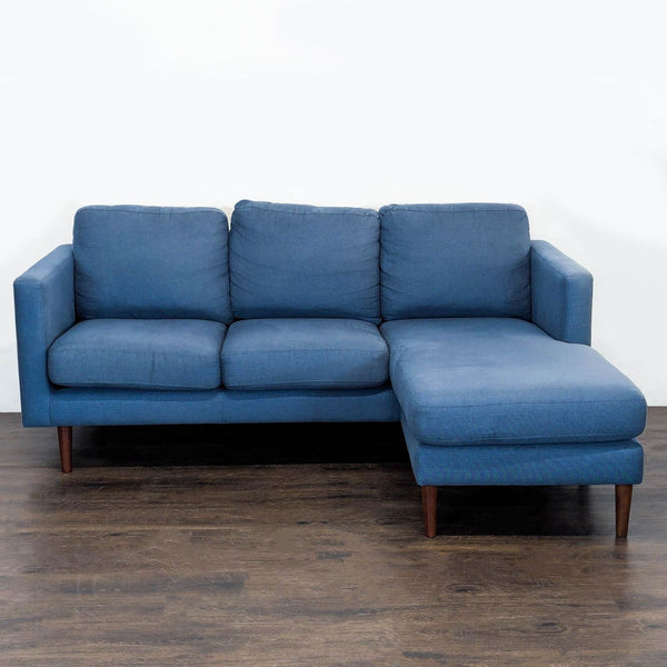 Rivet Revolve Blue Sectional Sofa with Right Chaise - Modern Design - Accepted Offer (25.07% discount)