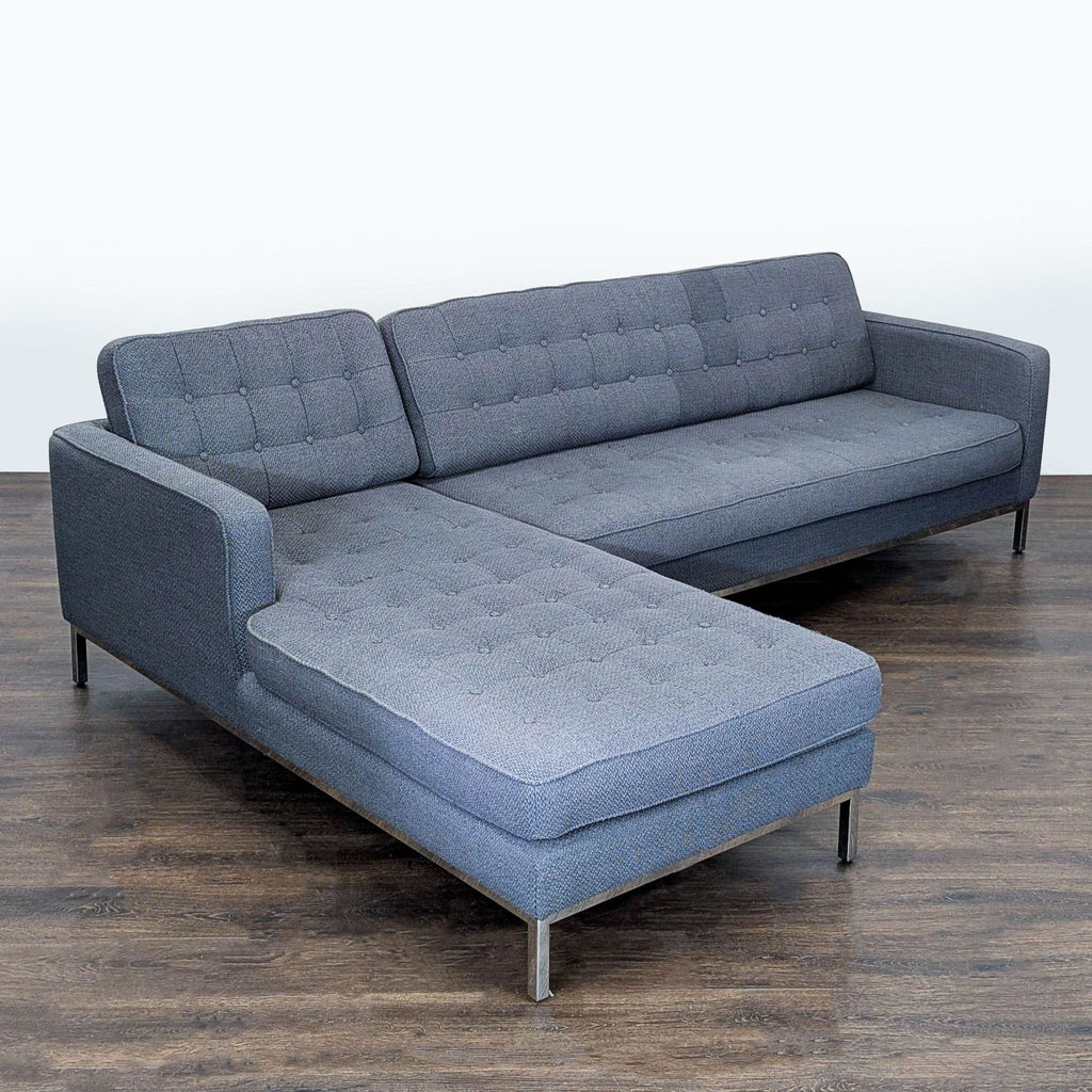 2. Sleek Kardiel Sectional couch arranged in an airy space, highlighting its contemporary design and comfort.  