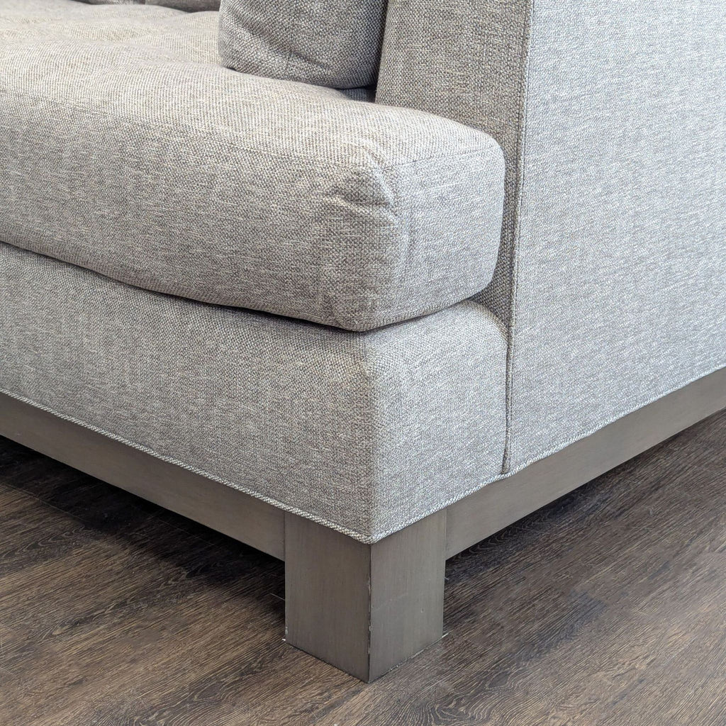 Swaim Abbott Modern Gray Sectional Sofa with Tufted Chaise - Accepted Offer (24.08% discount)