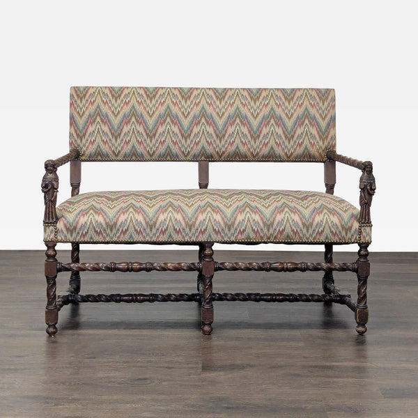 Antique Upholstered Bench