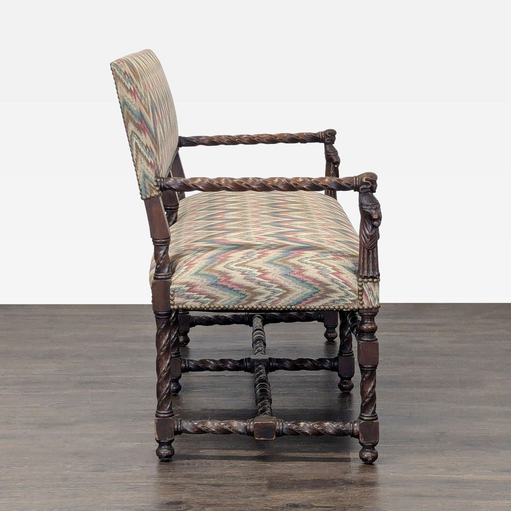 Antique Upholstered Bench