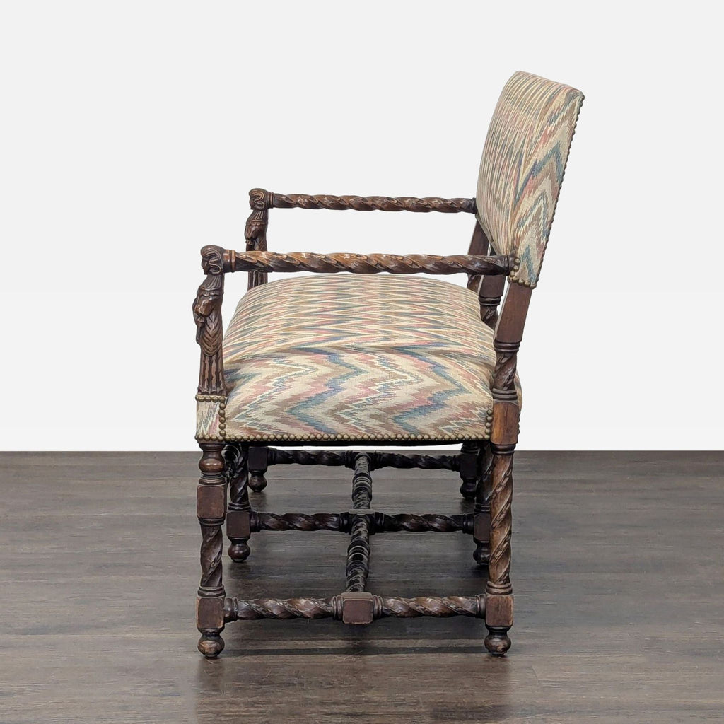Antique Upholstered Bench