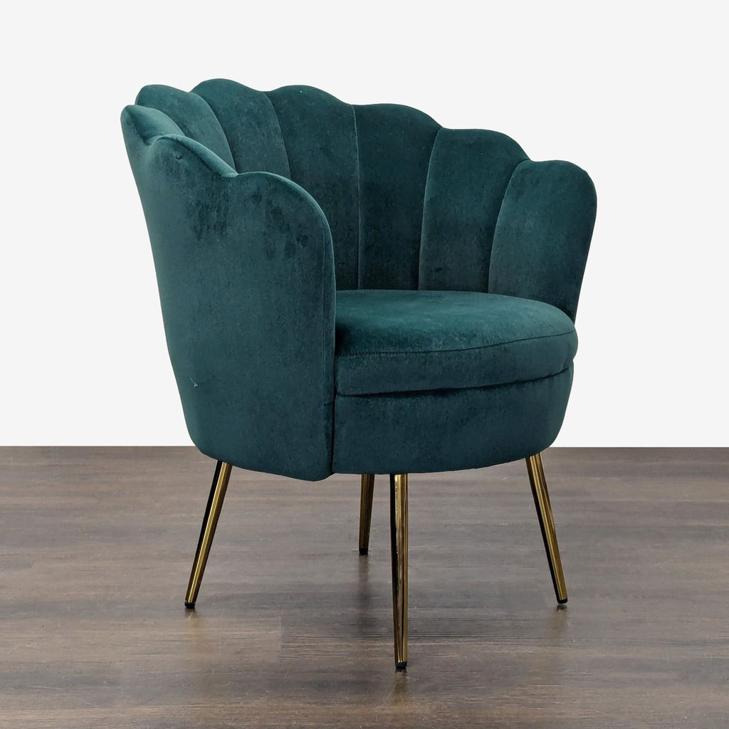 Hulala Home emerald velvet accent chair, purchased from Wayfair, gently used and well maintained, no packaging.