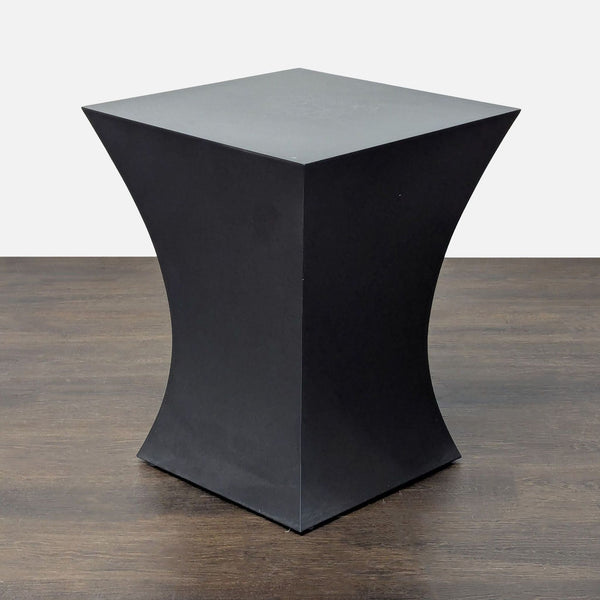 Natural steel end table from Room & Board, sleek and modern design with clean lines.  