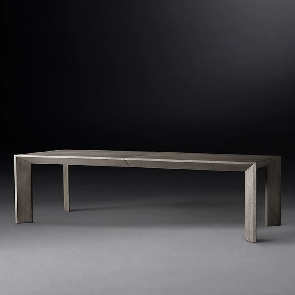 Dining table inspired by 1930s Paris design, extendable to 140 inches, from Restoration Hardware.