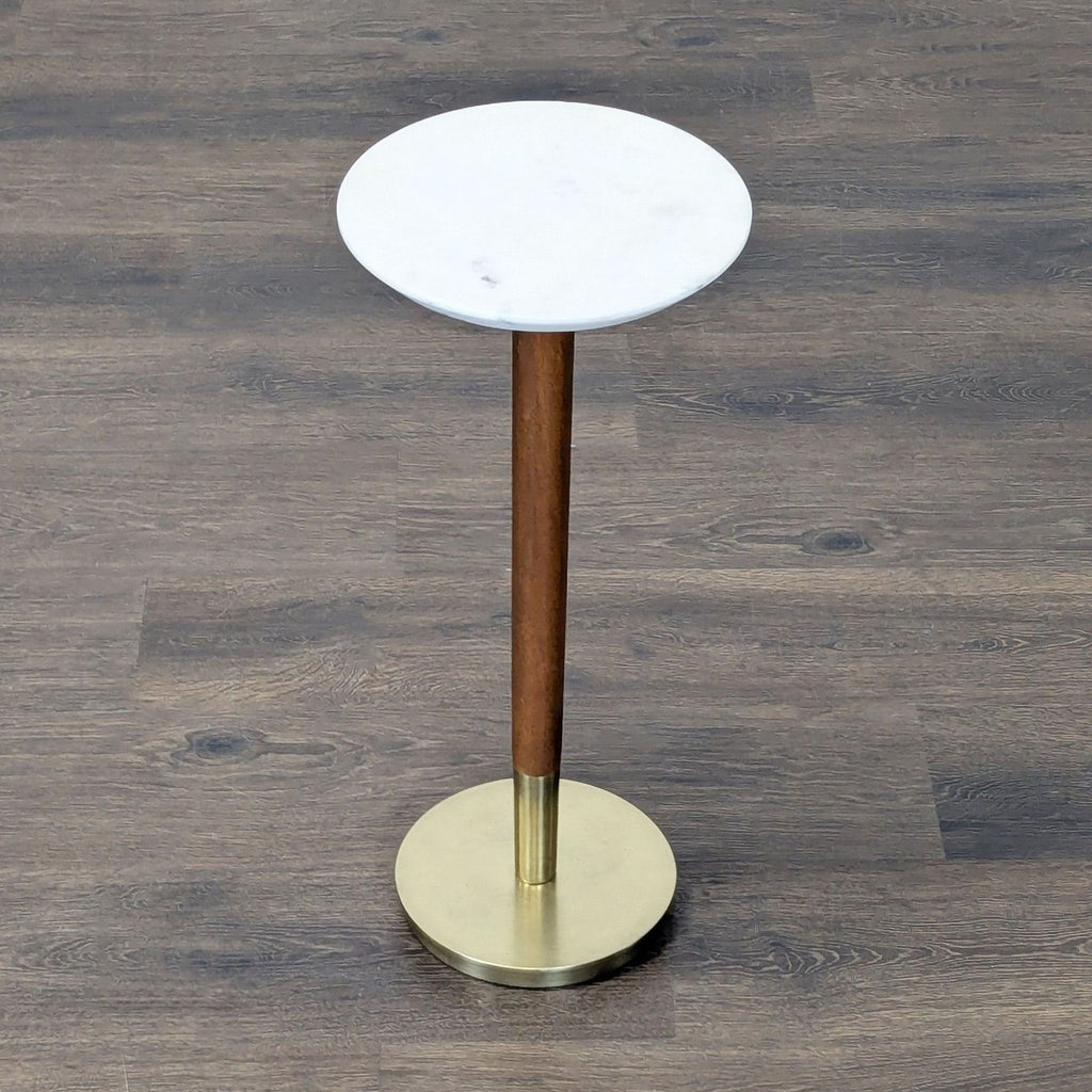 West Elm Mid-Century Marble Drink Table