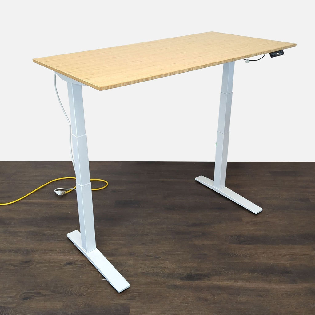 FlexiSpot Electric Height Adjustable Standing Desk with Bamboo Top