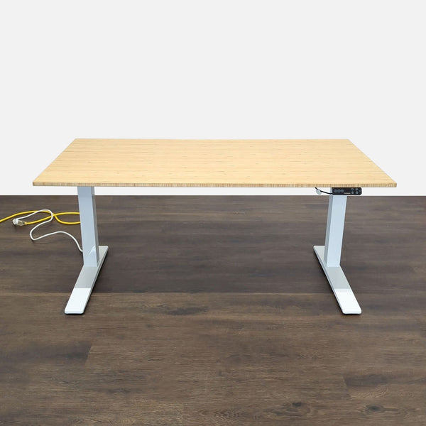 FlexiSpot Electric Height Adjustable Standing Desk with Bamboo Top