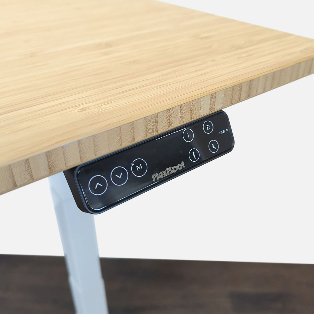 FlexiSpot Electric Height Adjustable Standing Desk with Bamboo Top