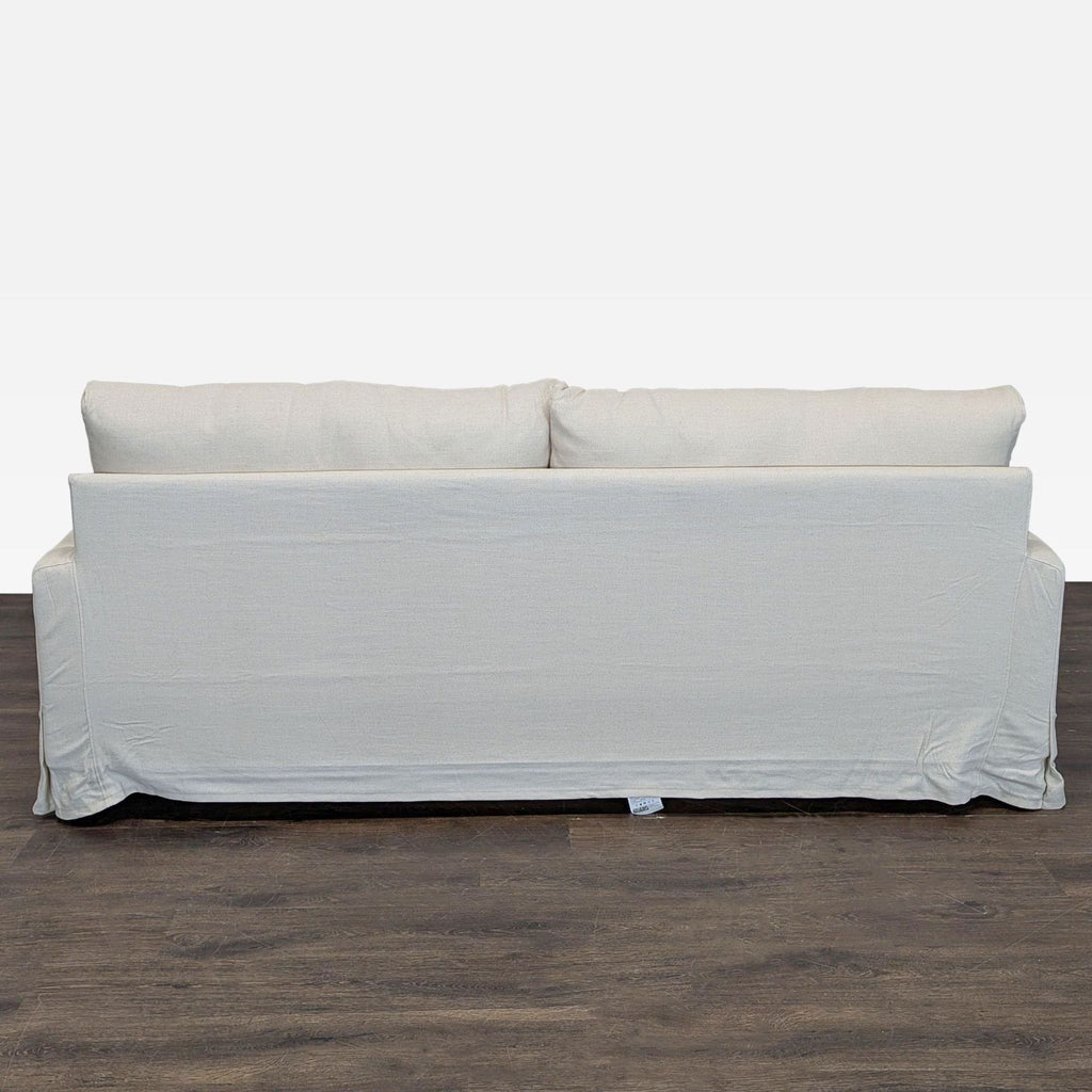 Ikea 3-Seat Sofa in Beige Fabric Slipcover