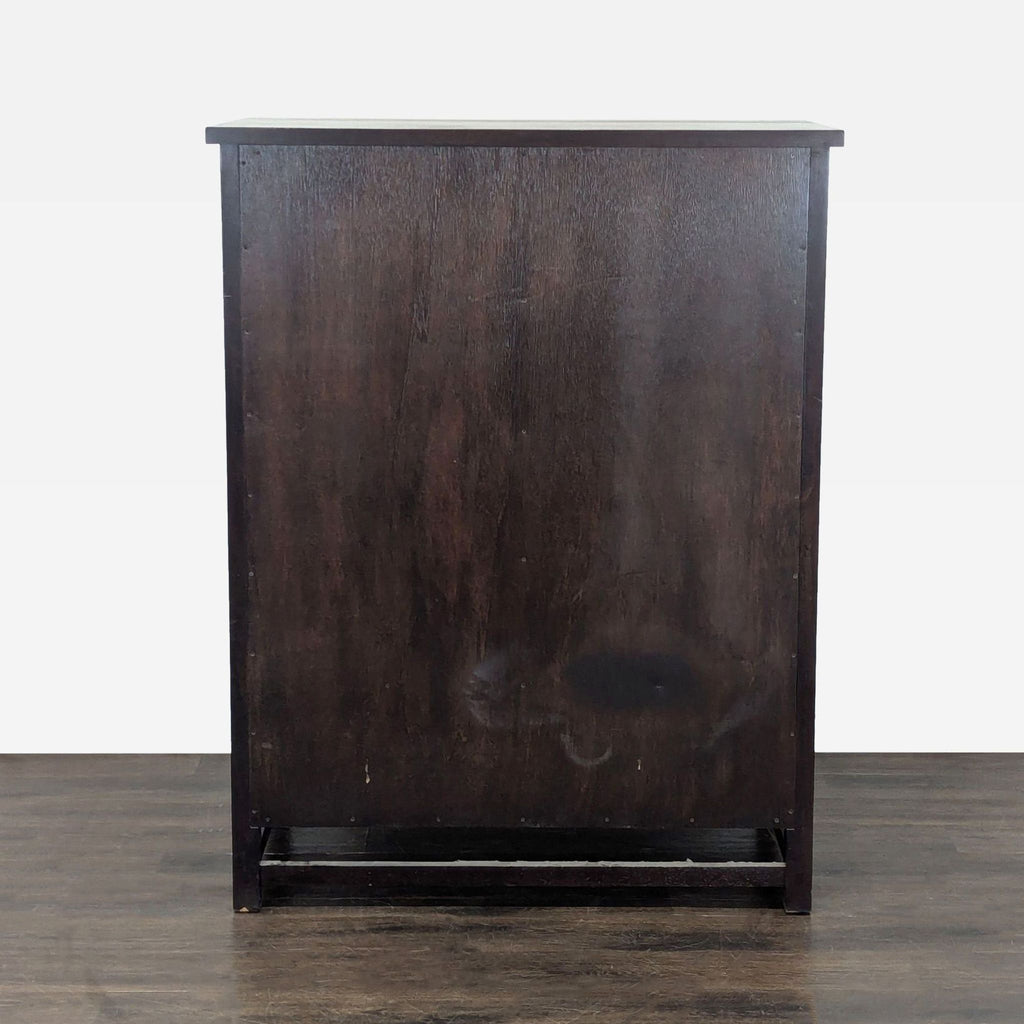Pottery Barn Dark Wood Dresser with Drawers and Cabinet Storage