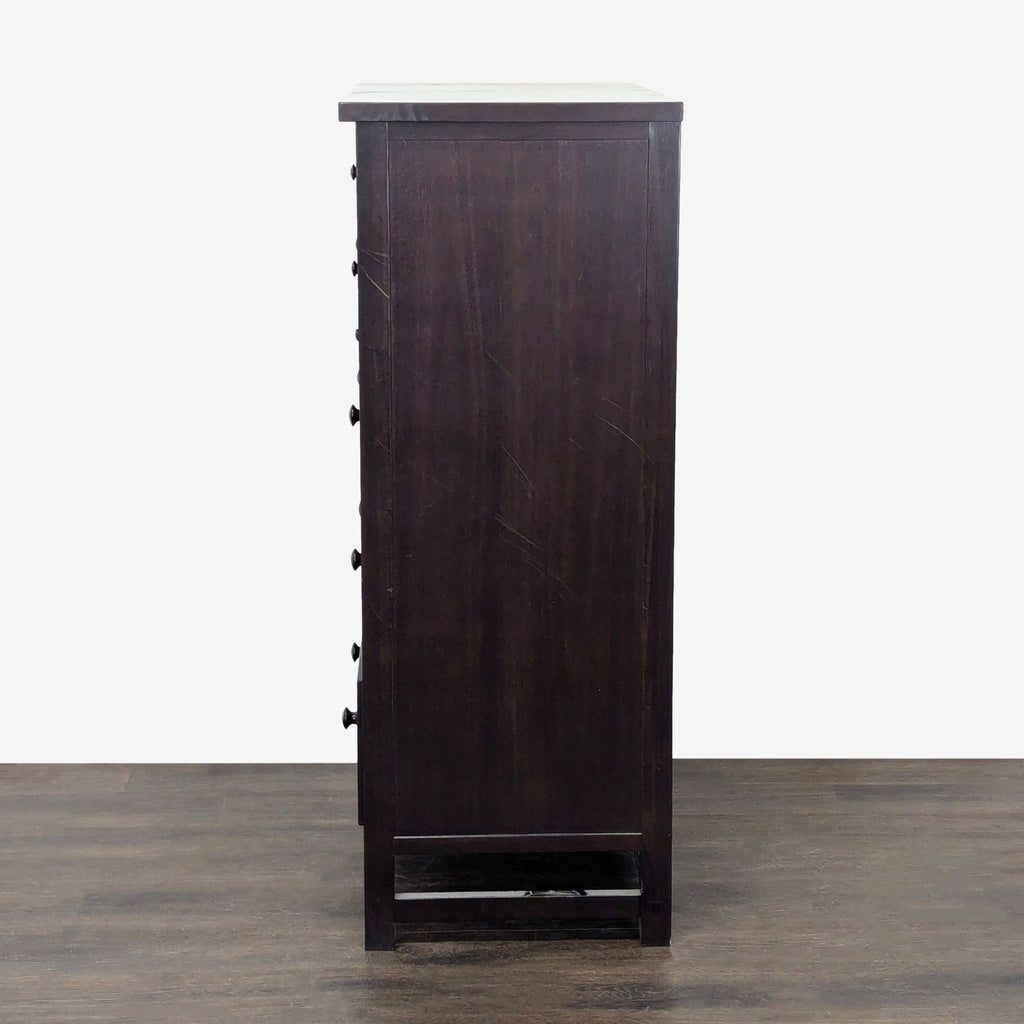 Pottery Barn Classic Dark Wood 7-Drawer Dresser for Bedroom Storage