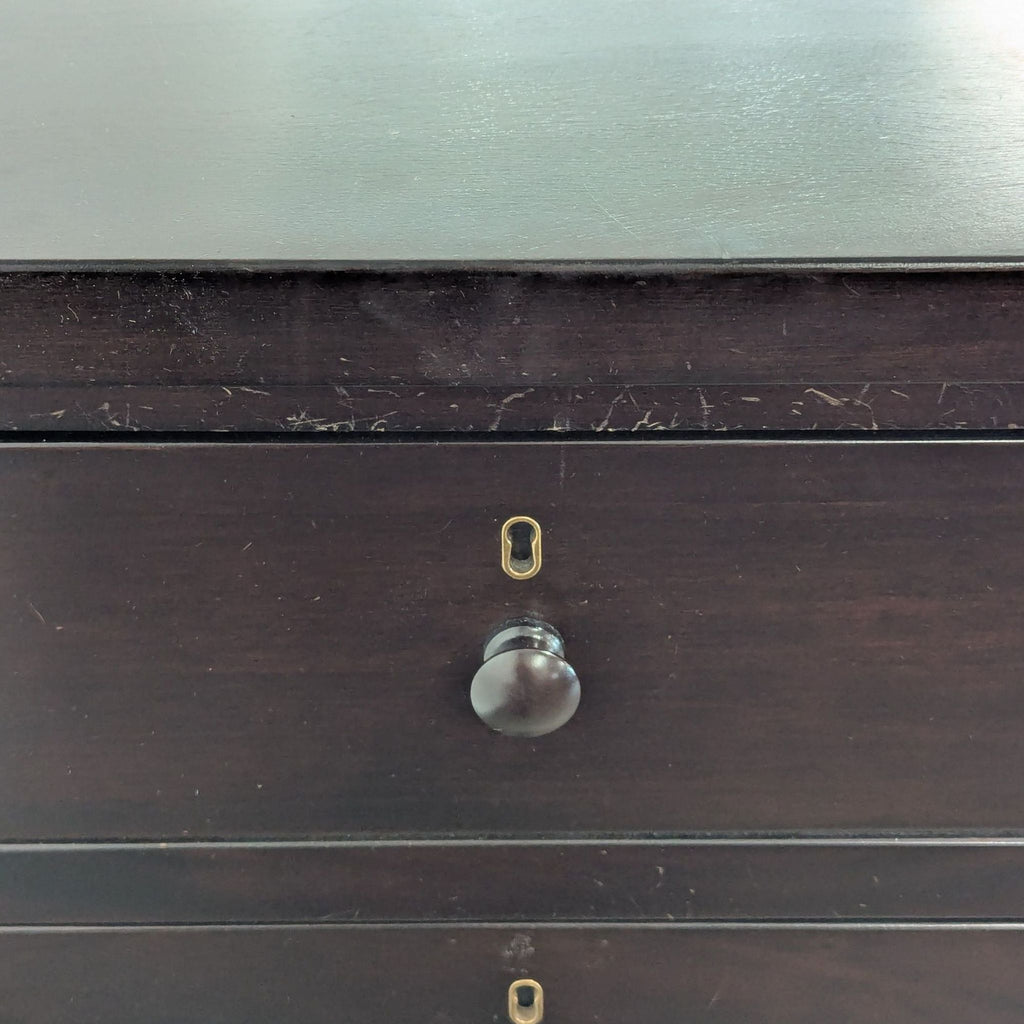 Pottery Barn Classic Dark Wood 7-Drawer Dresser for Bedroom Storage