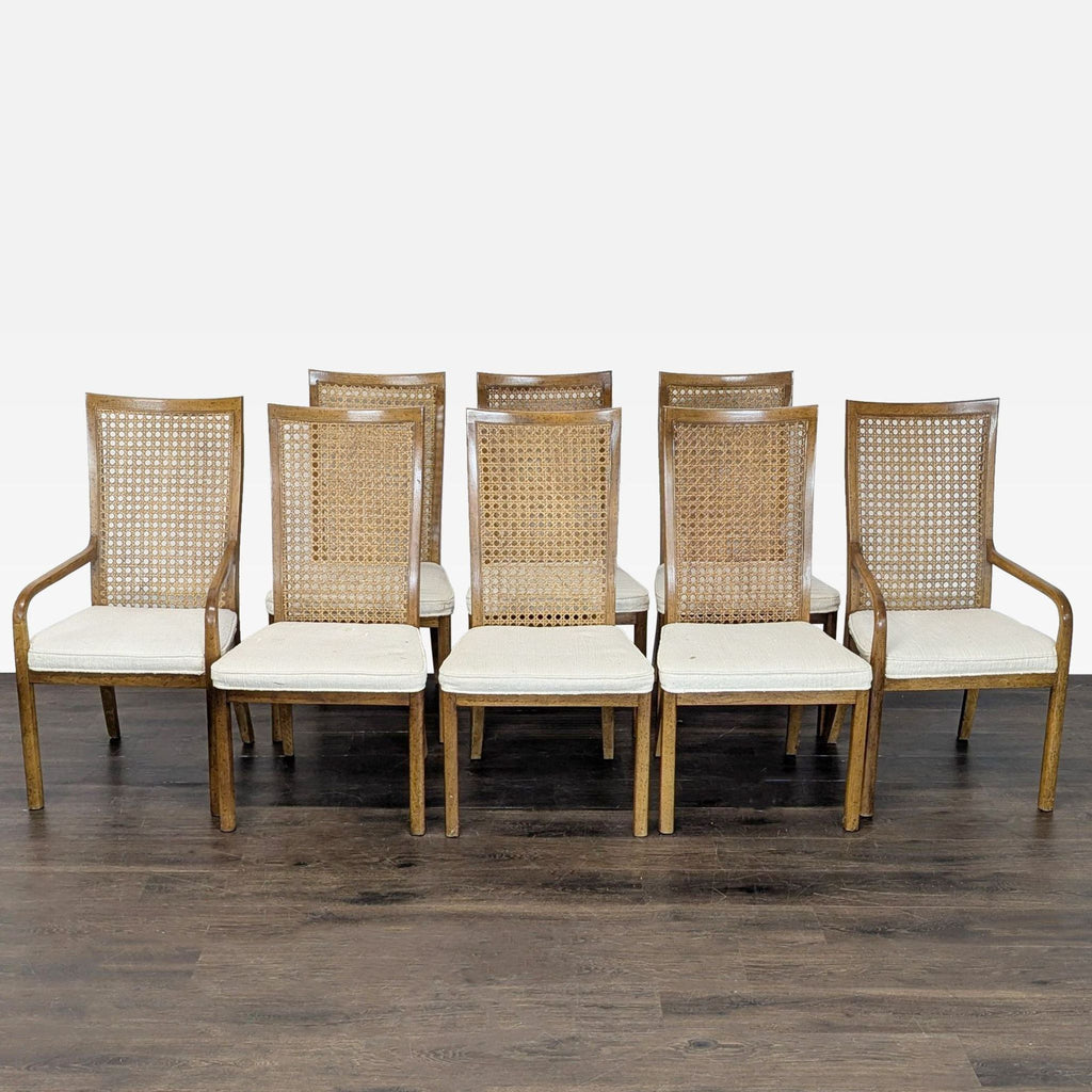 Set of Eight Vintage Drexel Heritage Dining Chairs