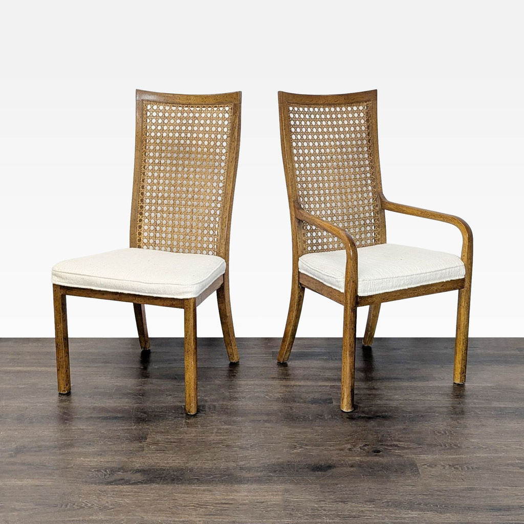 Set of Eight Vintage Drexel Heritage Dining Chairs
