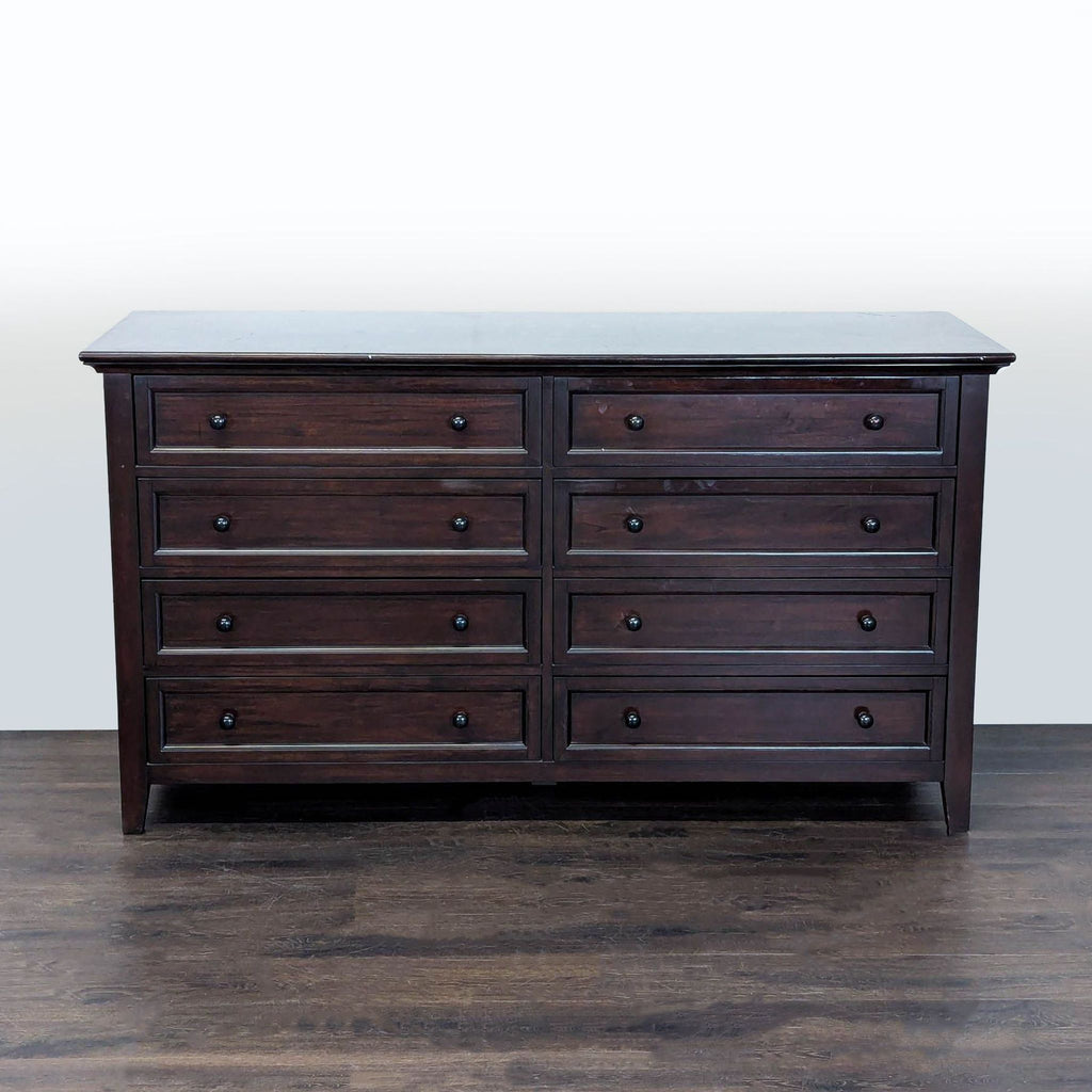 Pottery Barn 8-Drawer Dresser in Dark Wood Finish