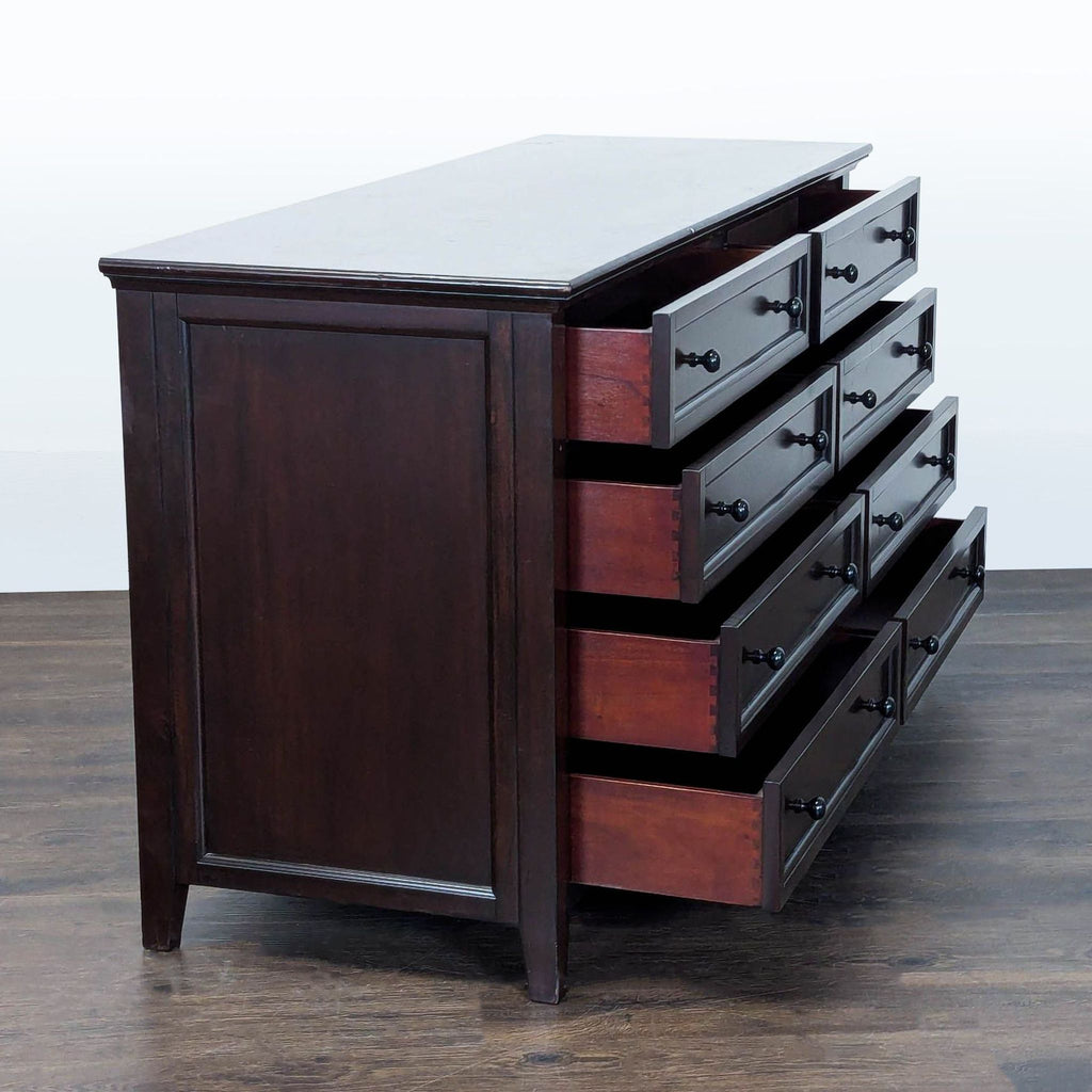 Pottery Barn 8-Drawer Dresser in Dark Wood Finish