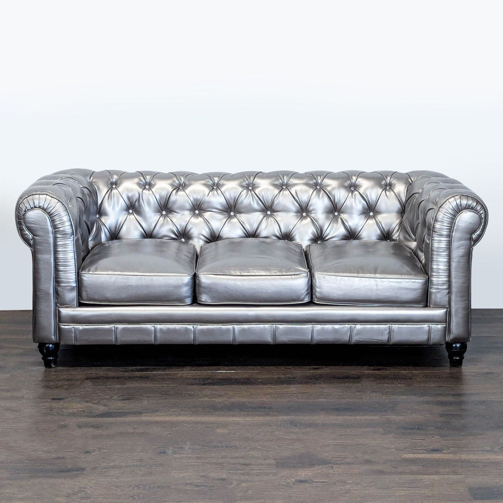 1. Modern 3-seat sofa by TOV Furniture with plush cushions and contemporary design.  