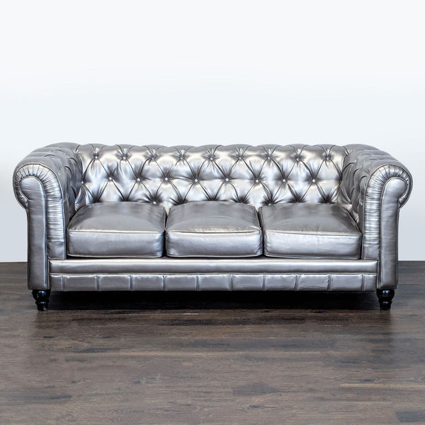 1. Modern 3-seat sofa by TOV Furniture with plush cushions and contemporary design.  