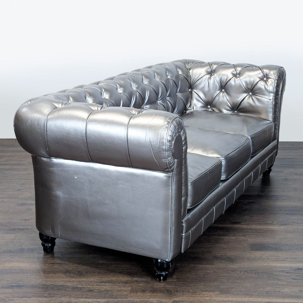 2. TOV Furniture 3-seater couch featuring stylish upholstery and sleek lines.  
