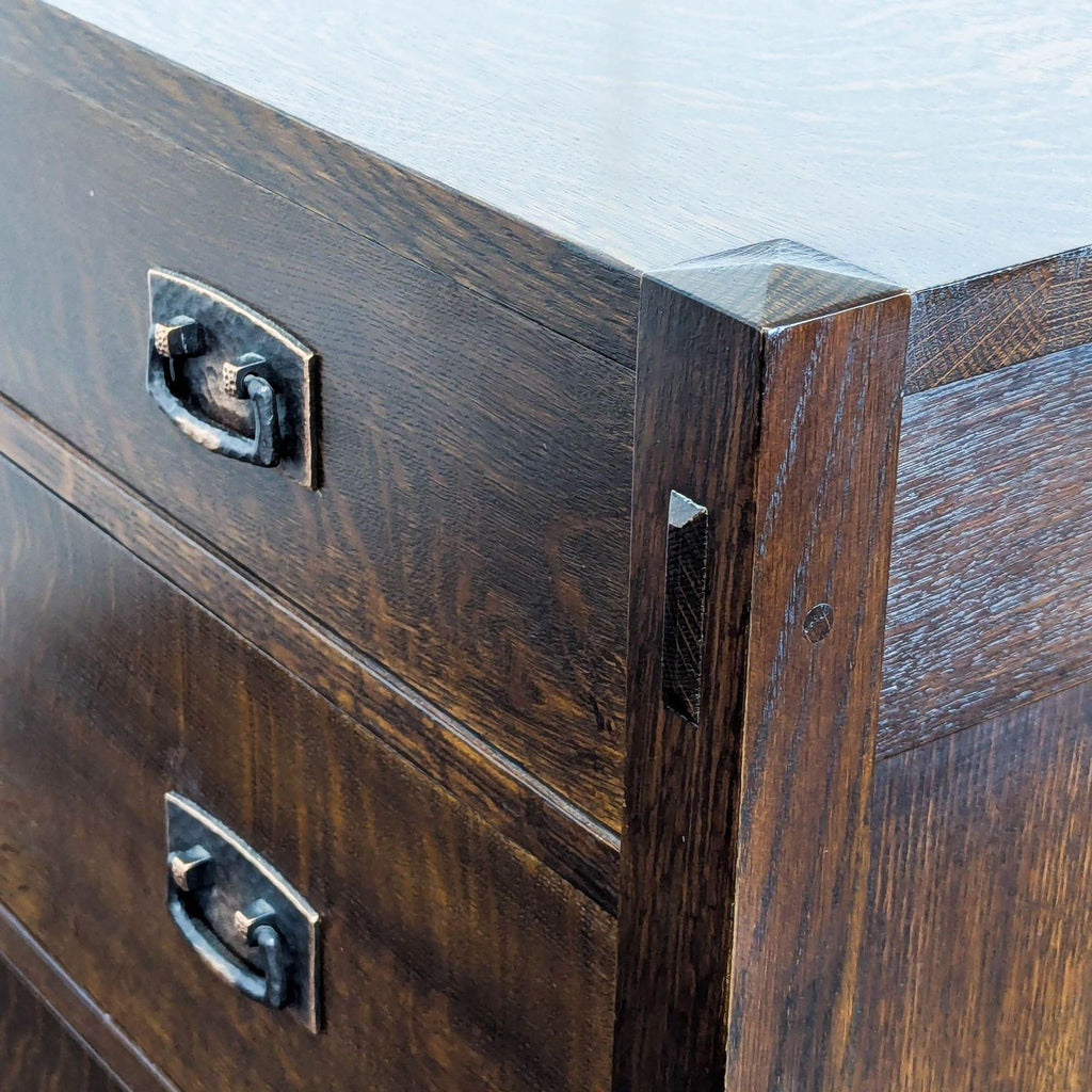 Stickley Solid Wood Mission Style 9-Drawer Dresser with Metal Pulls