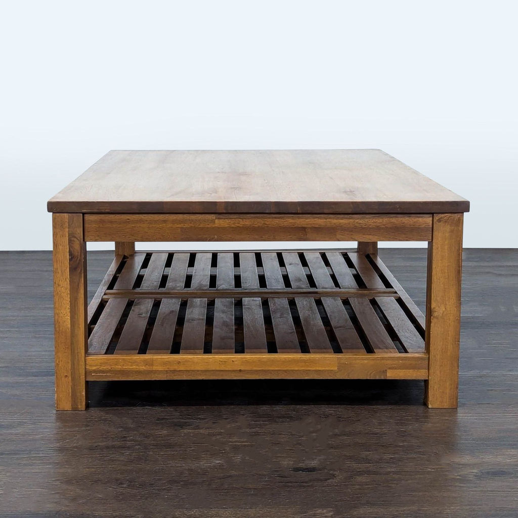 Tiburon Mid-Century Solid Acacia Wood Coffee Table