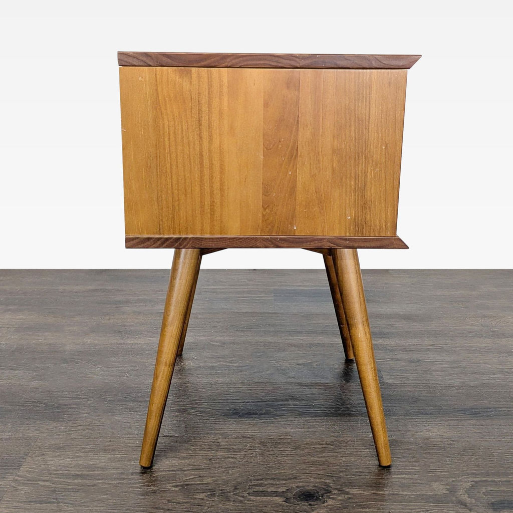 Two Drawer Mid-Century Nightstand