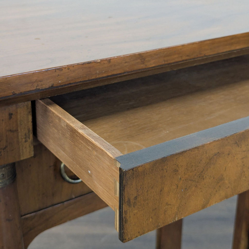 Two Drawer Side Table with Shelf