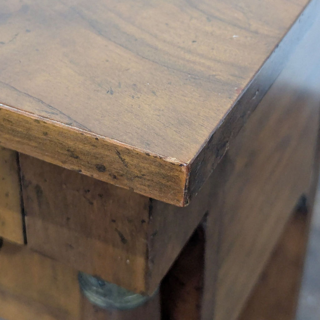 Two Drawer Side Table with Shelf